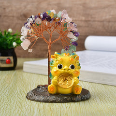 Natural Crystal Pixiu Fortune Tree