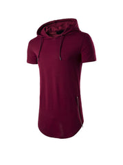 Gilbert Short-sleeved Drawstring Hoodie T-shirt