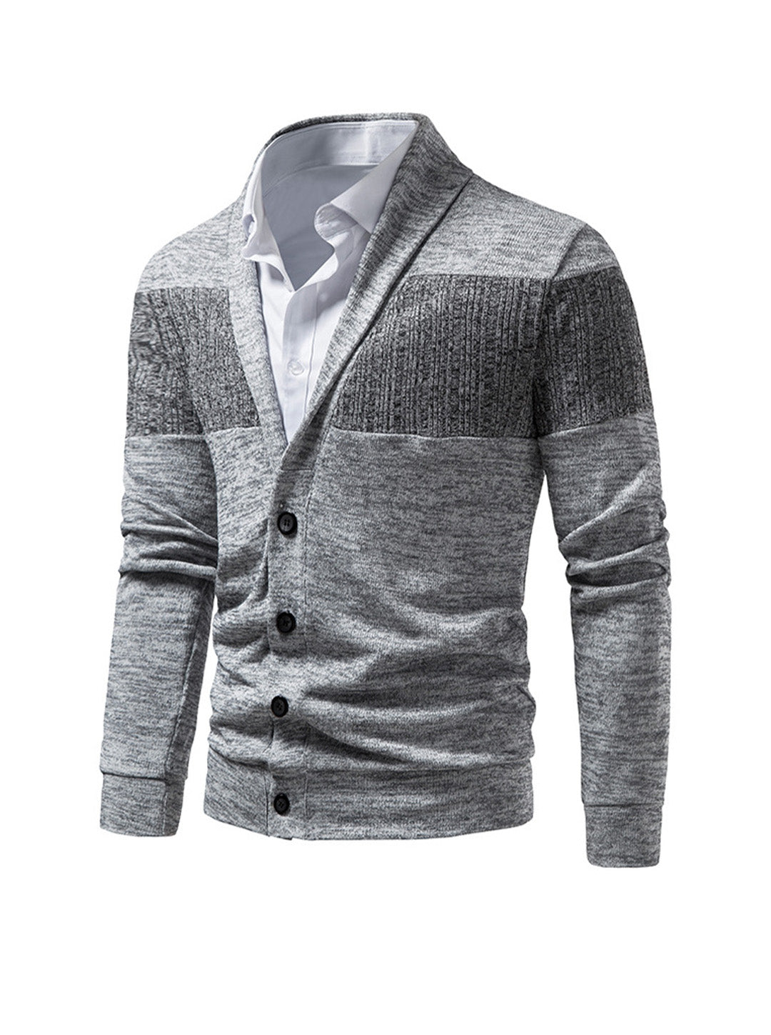 Brent Patchwork Casual Cardigan (shirt not included)