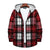 Men's Long Sleeve Flannel Brushed Check Hooded Casual Shirt