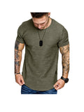 Men's Crew Neck Long Sleeve And Short Sleeve T-shirt