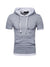 Vincent Solid Color Fake Two-piece Short-sleeved Hooded T-shirt