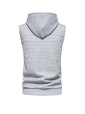 Men's Jacquard Small Check Pullover Hoodie Vest