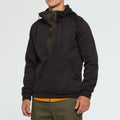 Men's Trendy Brushed V-Zip Camouflage Patchwork Pullover Hooded Sweatershirt