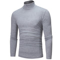 Men's Turtleneck Solid Color Casual Long Sleeve T-shirt