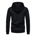 Men's Jacquard Small Check Solid Color Pullover Hoodie Sweatshirts