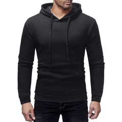 Men's Basic Solid Color Pullover Hooded Sweatershirt