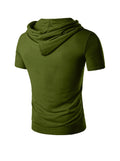 Ronald Solid Color Hooded Casual T-shirt