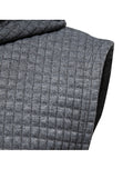 Men's Jacquard Small Check Pullover Hoodie Vest
