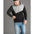 Men's Patchwork Contrast Hooded Sweatshirt