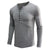 Men's Solid Color Henley Collar Long Sleeve T-Shirt