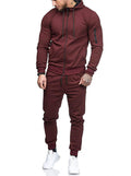 Zipper Detail Drawstring Hoodie & Sweatpants