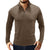 Men's Stand Collar Zip Solid Color Long Sleeve T-Shirt