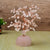 Crystal Fortune Tree with Natural Stone Base and Leaves