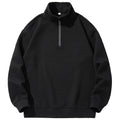 Men's Jacquard Drop Shoulder Half-zip Long Sleeve Sweatshirt