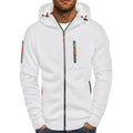 Men's Fleece Solid Color Hoodie Zip Front Hooded Sweatshirt