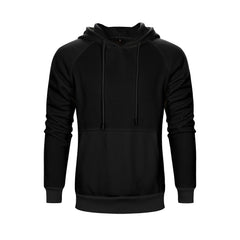 Men's Solid Color Raglan Sleeves Fleece Hoodies Sweatshirts