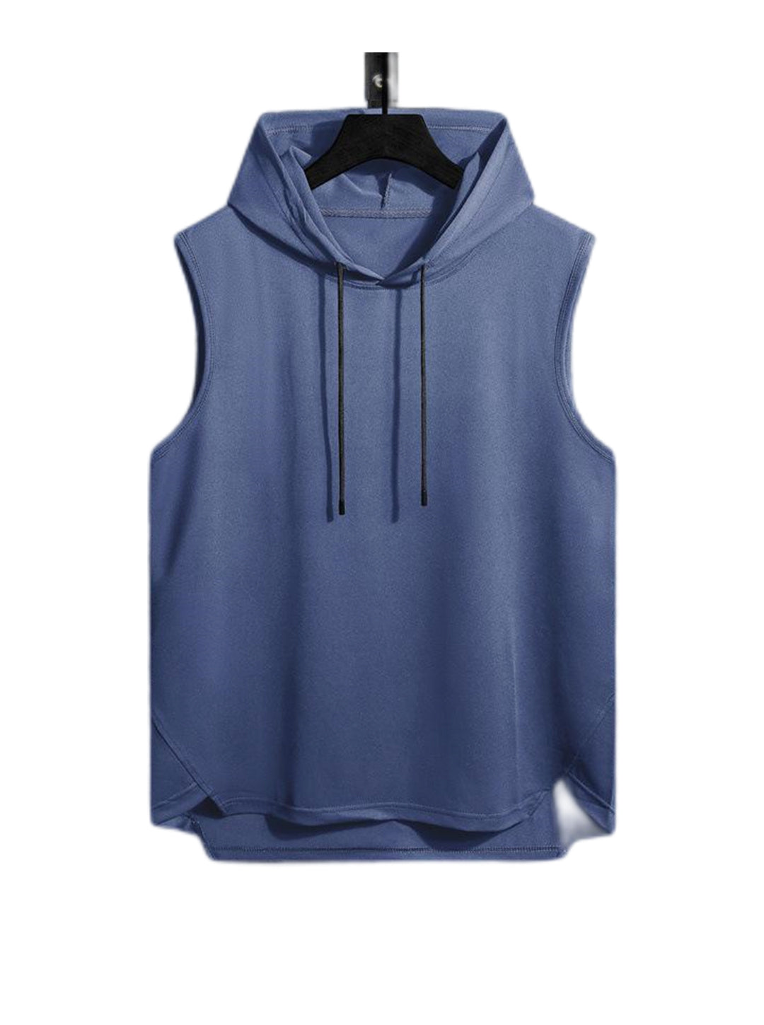 Ryan Drawstring Hooded High Low Hem Tank Top