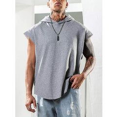 James Fitness Pullover Sports Hooded Vest Tank Top