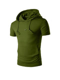 Ronald Solid Color Hooded Casual T-shirt
