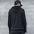 Men's Shoulder Tie Hooded Sweatshirt with Thumb Holes on Sleeves