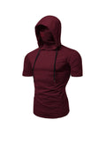 Men's Short Sleeve Hoodies T-shirt