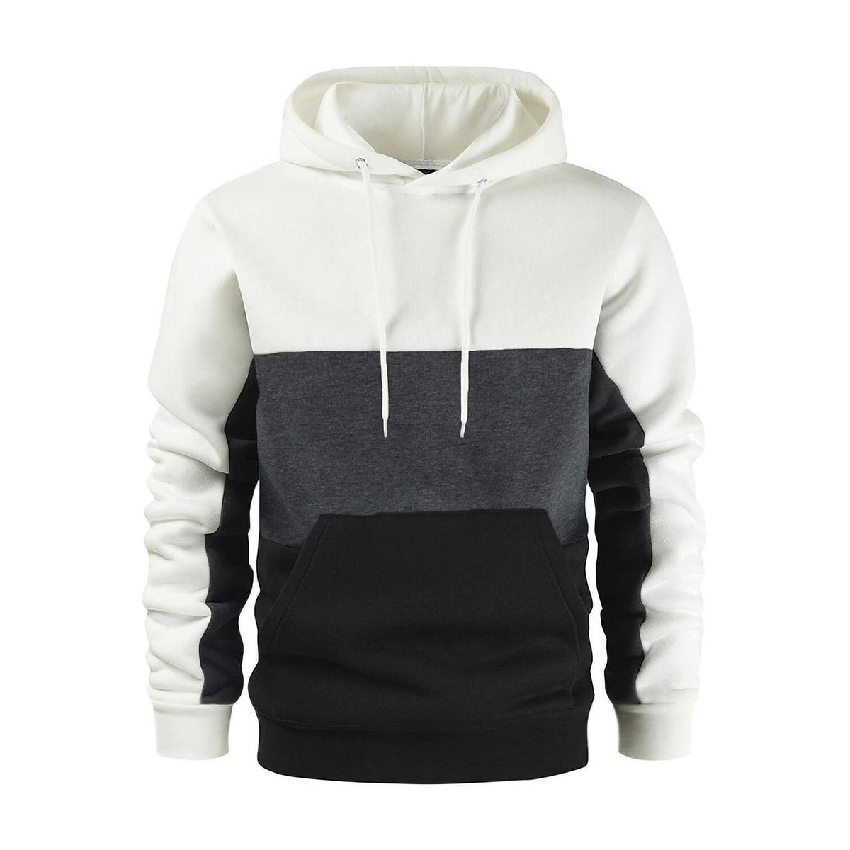 Men's Hoodie Pullover Patchwork Drawstring Sweatshirt Sports & Outdoor Casual Daily Sportswear