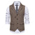 Men's Vintage Lapel Herringbone Tweed Suit Vest