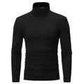 Men's Turtleneck Solid Color Casual Long Sleeve T-shirt