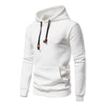 Men's Jacquard Small Check Solid Color Pullover Hoodie Sweatshirts