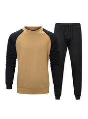 Terry Round Neck Sweater With Elastic Waist Sweatpants