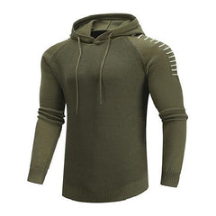 Men's Pullover Solid Color Patchwork Hooded  Sweater Casual Daily Outdoor