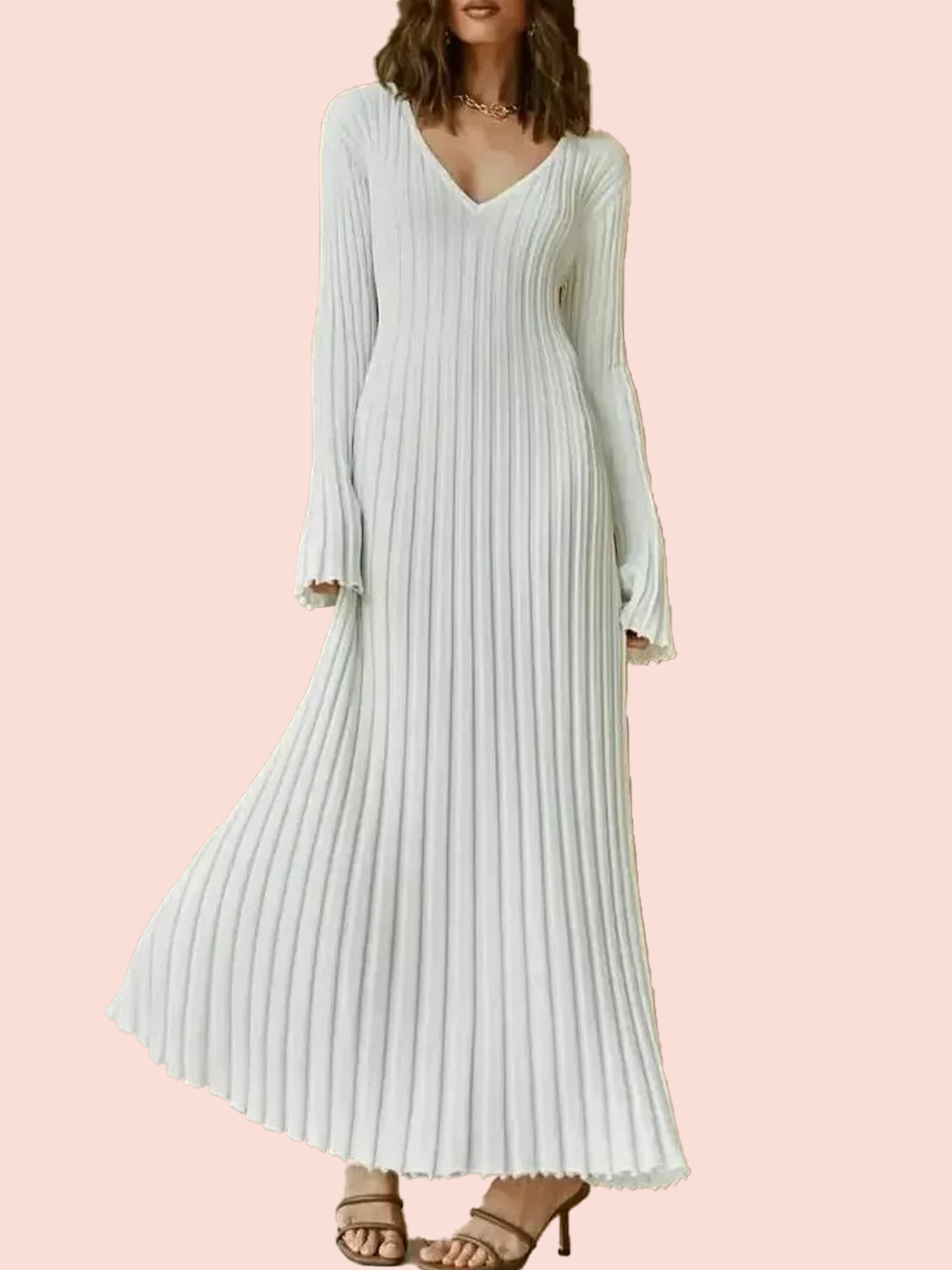 Fall New Sleeved Knit Midi Dress (Buy 2 Free Shipping)