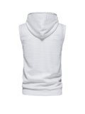 Men's Jacquard Small Check Pullover Hoodie Vest