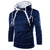 Men's Stand Collar Solid Color Zip Hoodies Sweatshirts