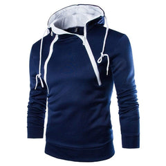 Men's Stand Collar Solid Color Zip Hoodies Sweatshirts