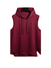 Ryan Drawstring Hooded High Low Hem Tank Top