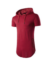 Gilbert Short-sleeved Drawstring Hoodie T-shirt