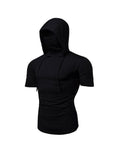 Men's Short Sleeve Hoodies T-shirt