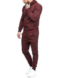 Zipper Detail Drawstring Hoodie & Sweatpants