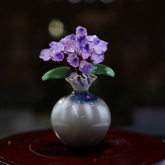 Crystal Flower Ornament with Four Unique Base Styles - Multiple Color Options