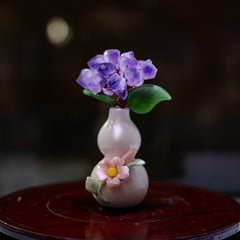 Crystal Flower Ornament with Four Unique Base Styles - Multiple Color Options