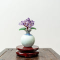 Crystal Flower Ornament with Four Unique Base Styles - Multiple Color Options
