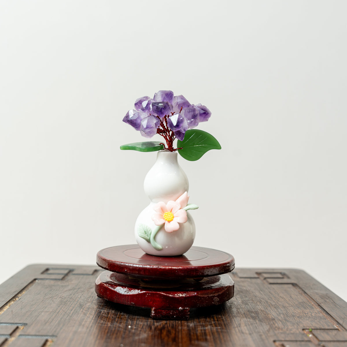 Crystal Flower Ornament with Four Unique Base Styles - Multiple Color Options