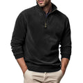 Men's Zipper Stand Collar Henley Sweatshirt