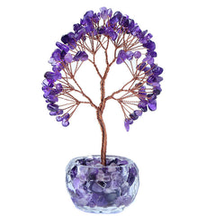 Diamond Bowl Natural Crystal Fortune Tree Ornaments