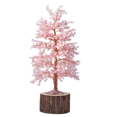 Natural Crystal Wood Base Christmas Tree Ornaments