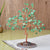 Natural Agate Base Copper Wire Fortune Tree Ornaments