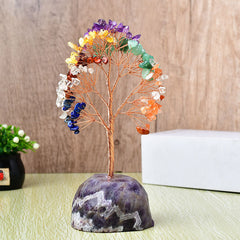 Natural Amethyst Colorful Crystal Fortune Tree