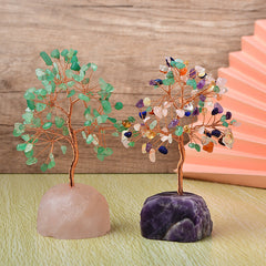 Natural Crystal Fortune Tree Ornaments